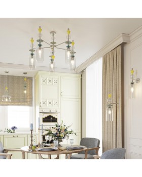 4893/1F CLASSIC ODL_EX22 69 хром/раноцветн./керамика/стекло Торшер E14 1*40W 4893/1F BIZET-foto3