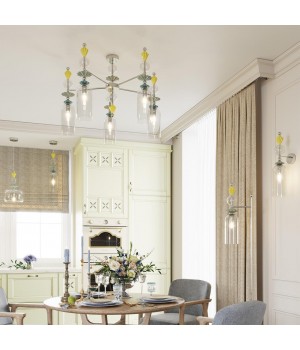 4893/1F CLASSIC ODL_EX22 69 хром/раноцветн./керамика/стекло Торшер E14 1*40W 4893/1F BIZET-foto3