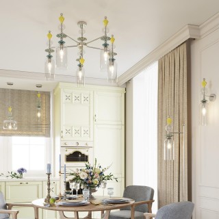 4893/1F CLASSIC ODL_EX22 69 хром/раноцветн./керамика/стекло Торшер E14 1*40W 4893/1F BIZET-foto3