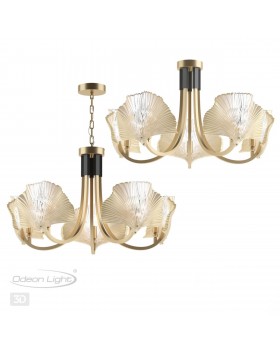 4870/5 HALL ODL_EX22 49 золотой/чёрный/стекло Люстра E14 5*40W VENTAGLIO-foto5