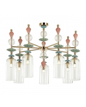 4855/7C CLASSIC ODL_EX21 64 золото/разноцветн./керамика/стекло Люстра потолочная E14 7*40W BIZET-foto6