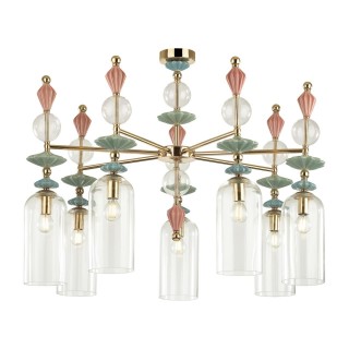 4855/7C CLASSIC ODL_EX21 64 золото/разноцветн./керамика/стекло Люстра потолочная E14 7*40W BIZET-foto6