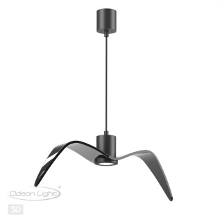 4902/1C PENDANT ODL22 289 чёрный/стекло Подвес GU10 1*5W BIRDS-foto6