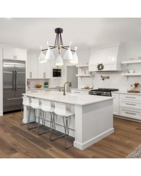 4494/5C MODERNI LN20 107 белый, черный, золотой Люстра потолочная E14 5*60W 220V OLIVER-foto3