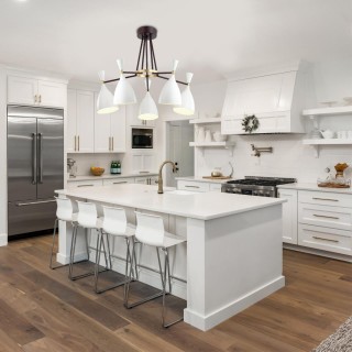 4494/5C MODERNI LN20 107 белый, черный, золотой Люстра потолочная E14 5*60W 220V OLIVER-foto3