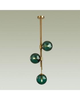 4800/3 PENDANT ODL21 341 бронзовый/изумрудный Подвес E14 3*60W BRAZERI-foto4