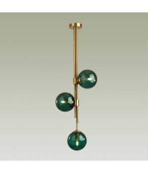 4800/3 PENDANT ODL21 341 бронзовый/изумрудный Подвес E14 3*60W BRAZERI-foto4