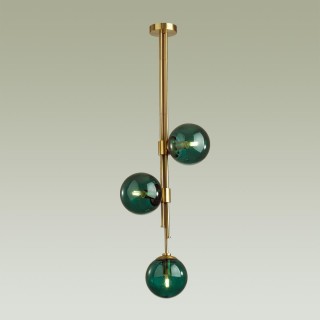 4800/3 PENDANT ODL21 341 бронзовый/изумрудный Подвес E14 3*60W BRAZERI-foto4