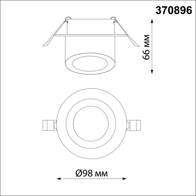 370896 SPOT NT22 276 черный Светильник встраиваемый IP20 GU10 9W 220V LIRIO