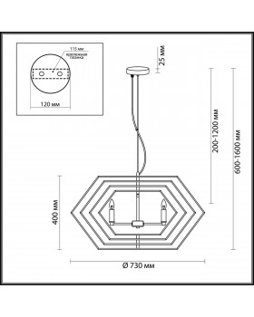 4663/4 MODERN ODL20 350 золотой Люстра E14 4*40W 220V STOLA-foto2