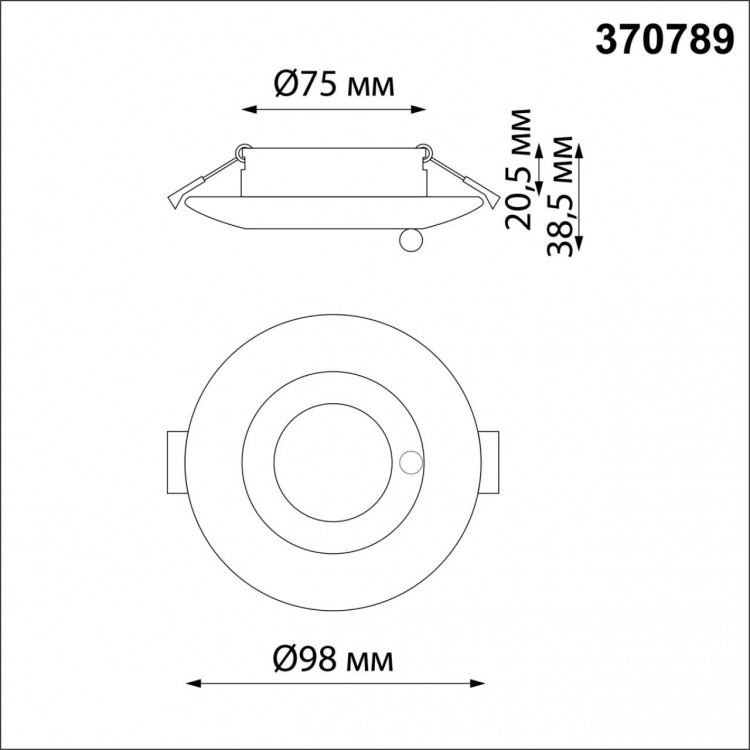 370789 SPOT NT21 293 белый Светильник встраиваемый влагозащищенный IP44 GU10 50W 220V WATER