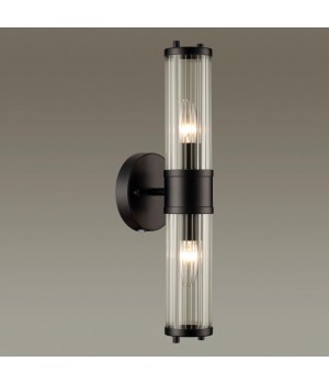 4944/2W DROPS ODL22 539 черный/прозрачный/стекло Настенный светильник E14 1*40W IP44 KEPA-foto3