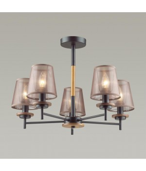 4498/5C COUNTY LN20 169 черный, дерево, коричневый Люстра потолочная E14 5*40W 220V BETSY-foto3