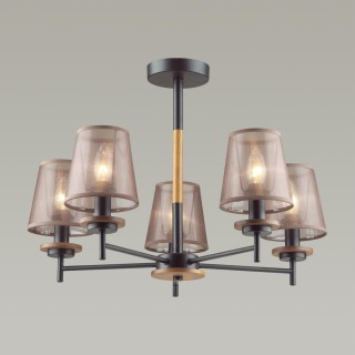 4498/5C COUNTY LN20 169 черный, дерево, коричневый Люстра потолочная E14 5*40W 220V BETSY-foto3