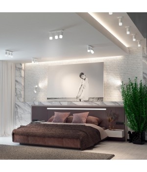 370736 OVER NT21 214 белый Светильник накладной IP20 GU10 9W 235V FLAX-foto3