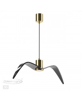 4900/1C PENDANT ODL22 289 чёрный/бронзовый/стекло Подвес GU10 1*5W BIRDS-foto6