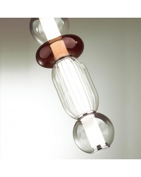 4826/18L PENDANT ODL21 321 хром/дымчатый/бордо/прозрачный Подвес LED 18W BEANS-foto7