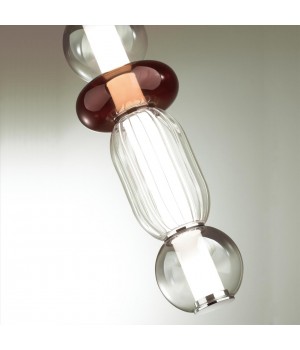 4826/18L PENDANT ODL21 321 хром/дымчатый/бордо/прозрачный Подвес LED 18W BEANS-foto7