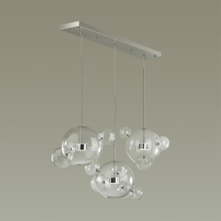 4802/36L L-VISION (В 3-Х КОРОБКАХ) ODL22 327 хром/прозрачный/стекло Люстра LED 36W 4000K BUBBLES-foto4