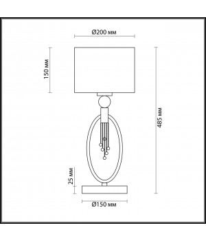 4516/1T NEOCLASSI LN20 179 античная латунь, черный Настольная лампа E27 60W 220V SANTIAGO-foto2
