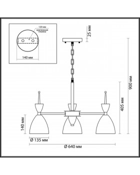 3785/3 MODERNI LN19 113 зеленый, золото Люстра E27 3*60W 220V GEMMA-foto2