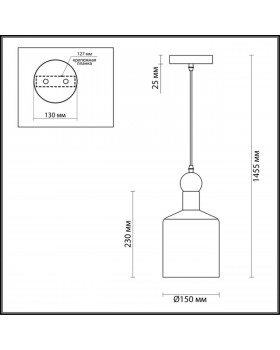 4085/1 PENDANT ODL19 361 темн.серый/золотой Подвес Е27 1*40W 220V BOLLI-foto2