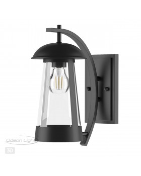 4837/1W NATURE ODL21 577 черный/стекло Ландшафтный настенный светильник E27 1*60W IP44 KALPI-foto5