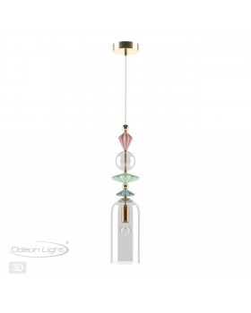 4855/1 CLASSIC ODL_EX22 67 золото/раноцветн./керамика/стекло Подвес E14 1*40W 4855/1 BIZET-foto5