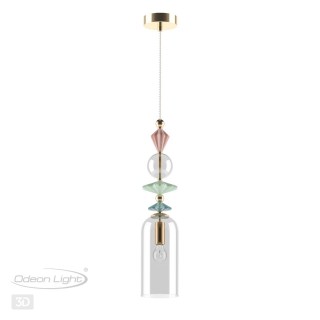 4855/1 CLASSIC ODL_EX22 67 золото/раноцветн./керамика/стекло Подвес E14 1*40W 4855/1 BIZET-foto5