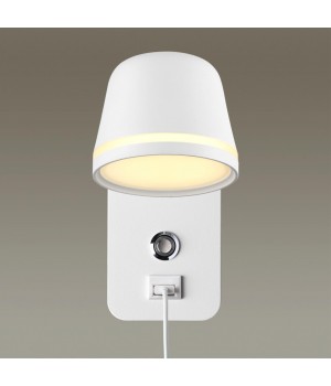 4298/5WL HIGHTECH ODL22 275 белый/металл Настенный светильник IP20 с USB зарядкой c выкл. LED 7W 400Лм 3000-4000-6000K BANKS-foto3