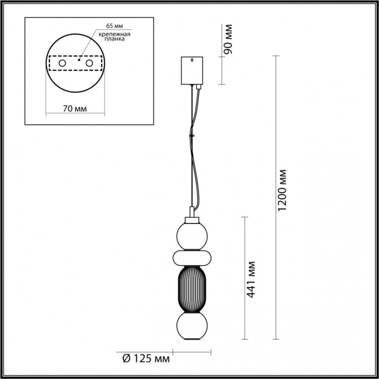 4827/18L PENDANT ODL21 321 хром/дымчатый/белый/прозрачный Подвес LED 18W BEANS