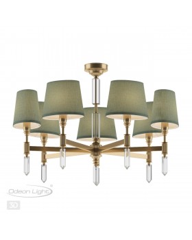 4887/7 MODERN ODL_EX22 89 бронзовый/зеленый/ткань Люстра E14 7*40W LONDON-foto5