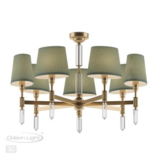 4887/7 MODERN ODL_EX22 89 бронзовый/зеленый/ткань Люстра E14 7*40W LONDON-foto5