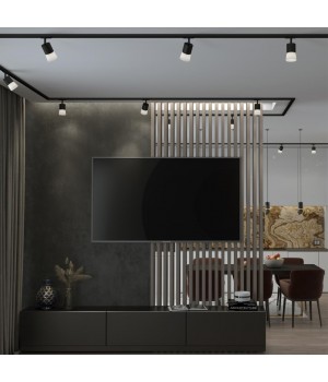 370902 PORT NT22 069 черный Светильник трековый однофазный двухжильный (универсальный) IP20 GU10 9W 220V ELINA-foto3