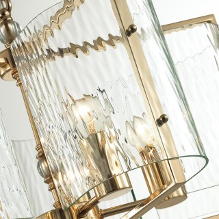 4878/5 MODERN ODL_EX22 93 золотой/прозрачный/стекло Люстра E27 5*60W ELEGANTE-foto7