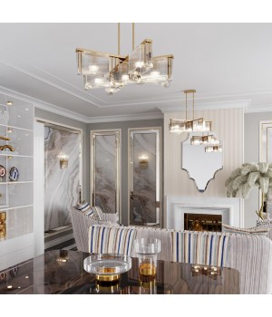 4877/5C HALL ODL_EX22 59 золотой/прозрачный/стекло Люстра потолочная E14 5*40W GATSBY-foto3