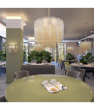 4634/1W CLASSIC ODL20 443 золото/стекло/металл.цепочки Бра E14 1*40W 220V BRITA-foto3