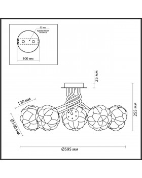 4556/5C MODERNI LN21 080 золотой Люстра потолочная E14 5*40W 220V BREANA-foto2
