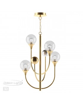 4785/4 HALL ODL21 459 золото/серебрист./металл//стекло Люстра E14 4*40W KELLI-foto4