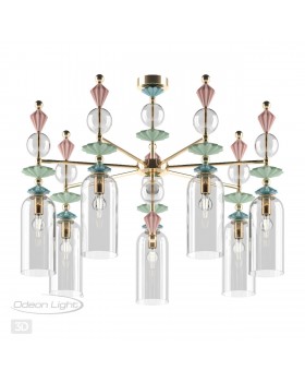 4855/7C CLASSIC ODL_EX21 64 золото/разноцветн./керамика/стекло Люстра потолочная E14 7*40W BIZET-foto5