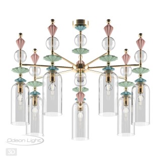 4855/7C CLASSIC ODL_EX21 64 золото/разноцветн./керамика/стекло Люстра потолочная E14 7*40W BIZET-foto5