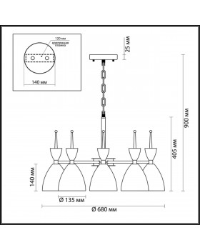 3785/6 MODERNI LN19 113 зеленый, золото Люстра E27 6*60W 220V GEMMA-foto2