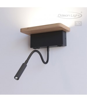 3868/8WL HIGHTECH ODL19 272 св.дерево/дерево Настен.светильник LED 8W 560Лм 3000К USB зарядка WOODY-foto5