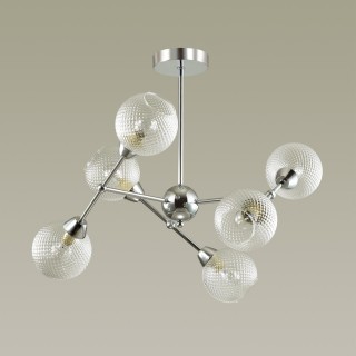 4438/6C MODERNI LN20 085 хром, стекло Люстра на штанге E14 6*40W 220V EVERLY-foto3