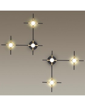 3906/9WL L-VISION ODL21 139 черн/золот/металл Настен. cветильник IP20 LED 9WL 720Лм 4000К COSTELLA-foto5