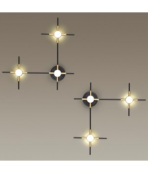 3906/9WL L-VISION ODL21 139 черн/золот/металл Настен. cветильник IP20 LED 9WL 720Лм 4000К COSTELLA-foto5