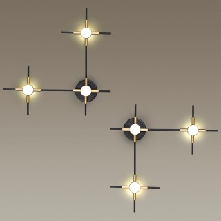 3906/9WL L-VISION ODL21 139 черн/золот/металл Настен. cветильник IP20 LED 9WL 720Лм 4000К COSTELLA-foto5