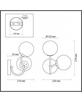 4555/2W MODERNI LN21 079 матовое золото Бра E14 2*40W 220V CANDICE-foto2