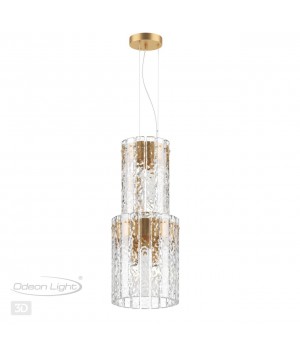 4938/4 HALL ODL22 439 матов.золотой/прозрачный/стекло/ Люстра E14 4*40W MERKALE-foto5