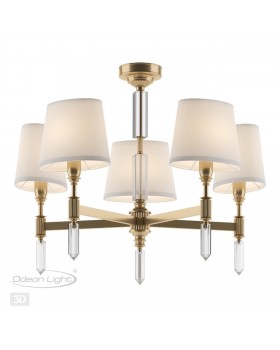 4894/5 MODERN ODL_EX22 91 бронзовый/белый/ткань Люстра E14 5*40W LONDON-foto5